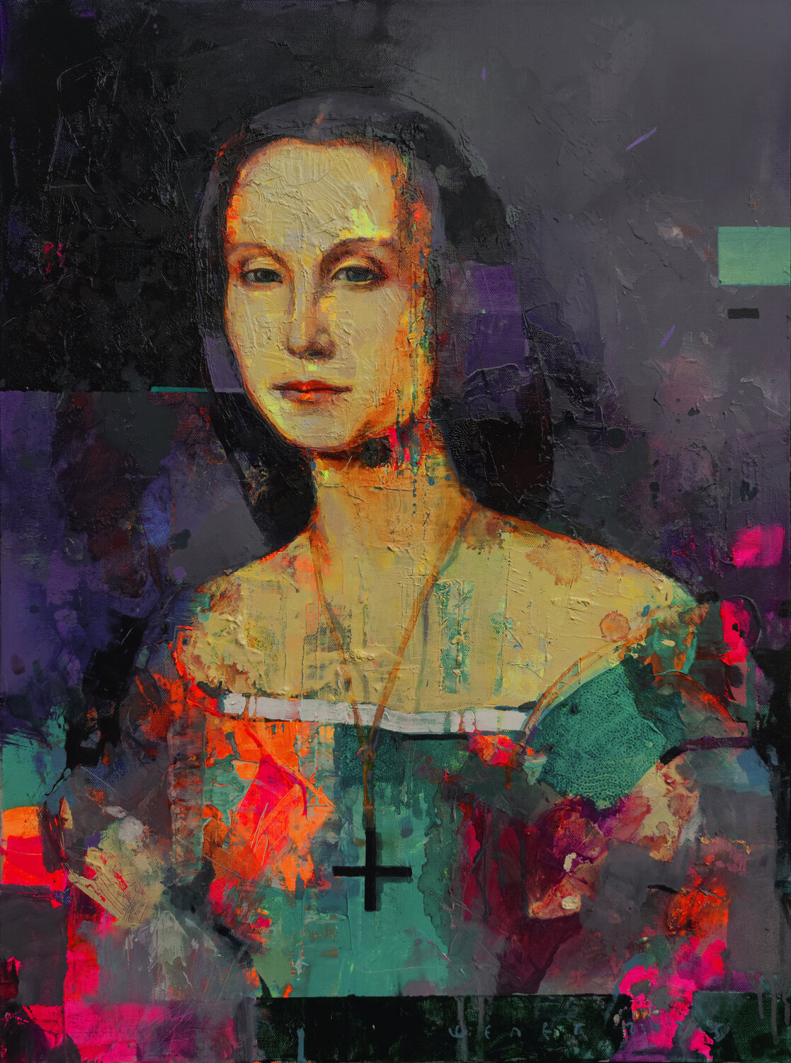 Renaissance portrait 3 Viktor Sheleg Original painting for sale