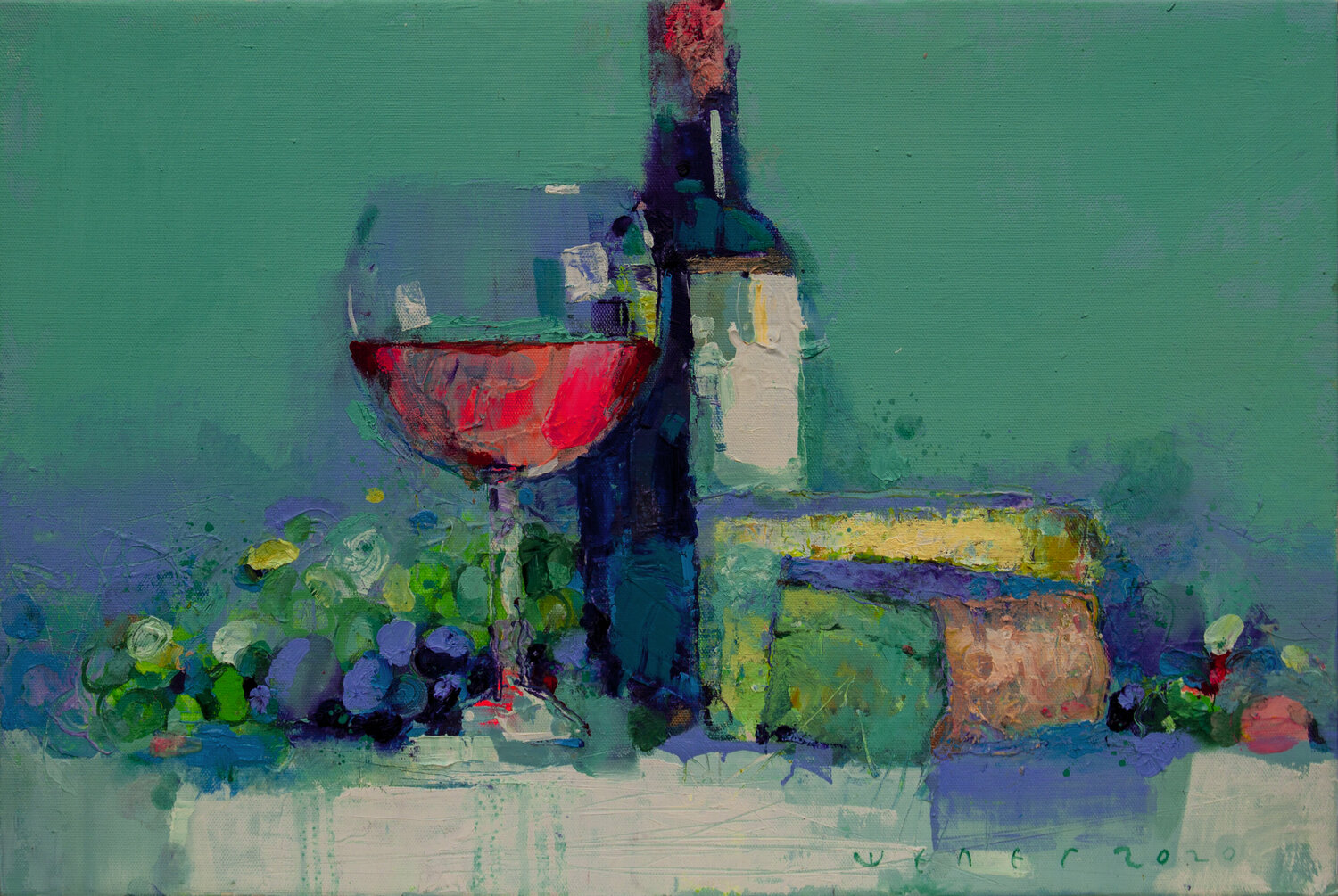 Blue cheese Viktor Sheleg Original painting for sale