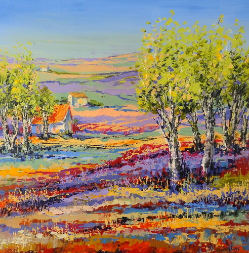 Late summer in August (Framed) by Inelouise Mourick, Painting for Sale on Select