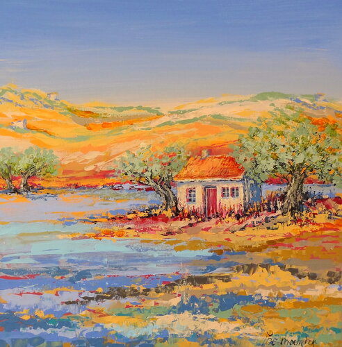 Small paradise (Framed) by Inelouise Mourick, Painting for Sale on Select
