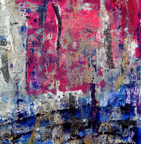 Purple rain (Framed) by Inelouise Mourick, Painting for Sale on Select