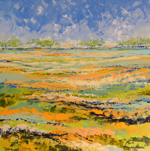 The dance of nature (Framed) by Inelouise Mourick, Painting for Sale on Select