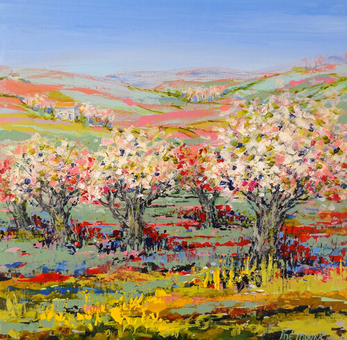 Spring has returned (Framed) by Inelouise Mourick, Painting for Sale on Select