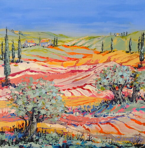 Mémoires d' été (Framed) by Inelouise Mourick, Painting for Sale on Select