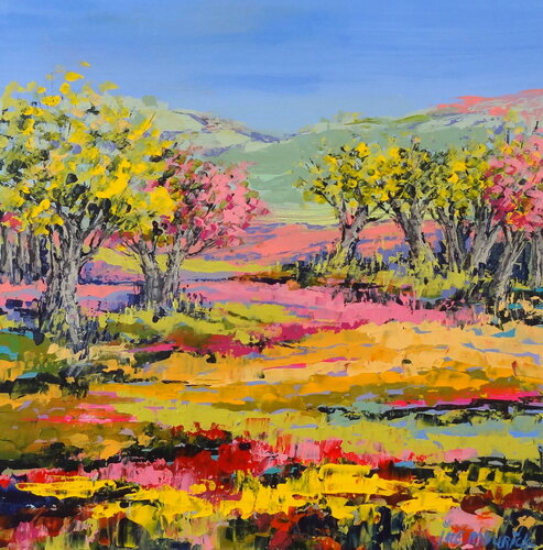 Summer idyll (Framed) by Inelouise Mourick, Painting for Sale on Select