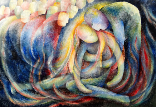 Helping hands (Framed) by Inelouise Mourick, Painting for Sale on Select