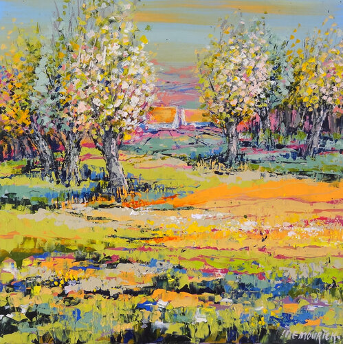 Spring blossom (Framed) by Inelouise Mourick, Painting for Sale on Select