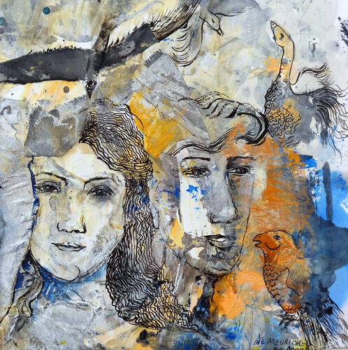Holiday romance by Inelouise Mourick, Painting for Sale on Select