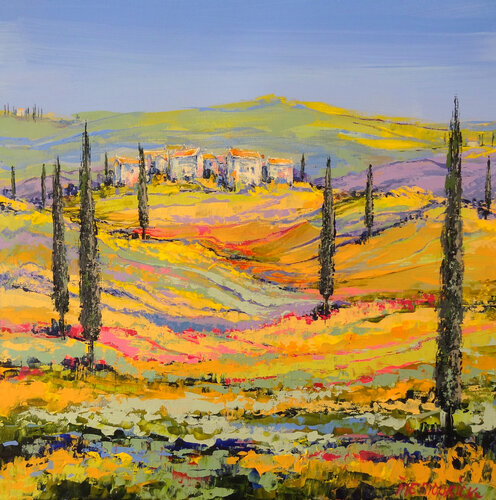 Idylic world (Framed) by Inelouise Mourick, Painting for Sale on Select