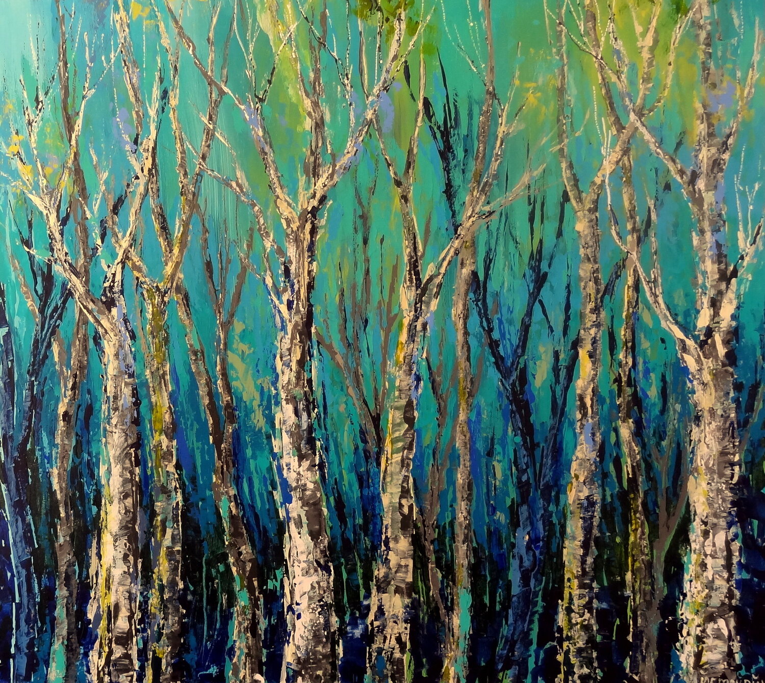 The first green Inelouise Mourick Original painting for sale