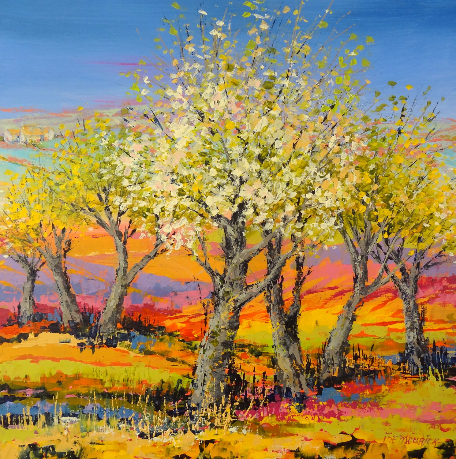 Early Spring (Framed) Inelouise Mourick Original painting for sale