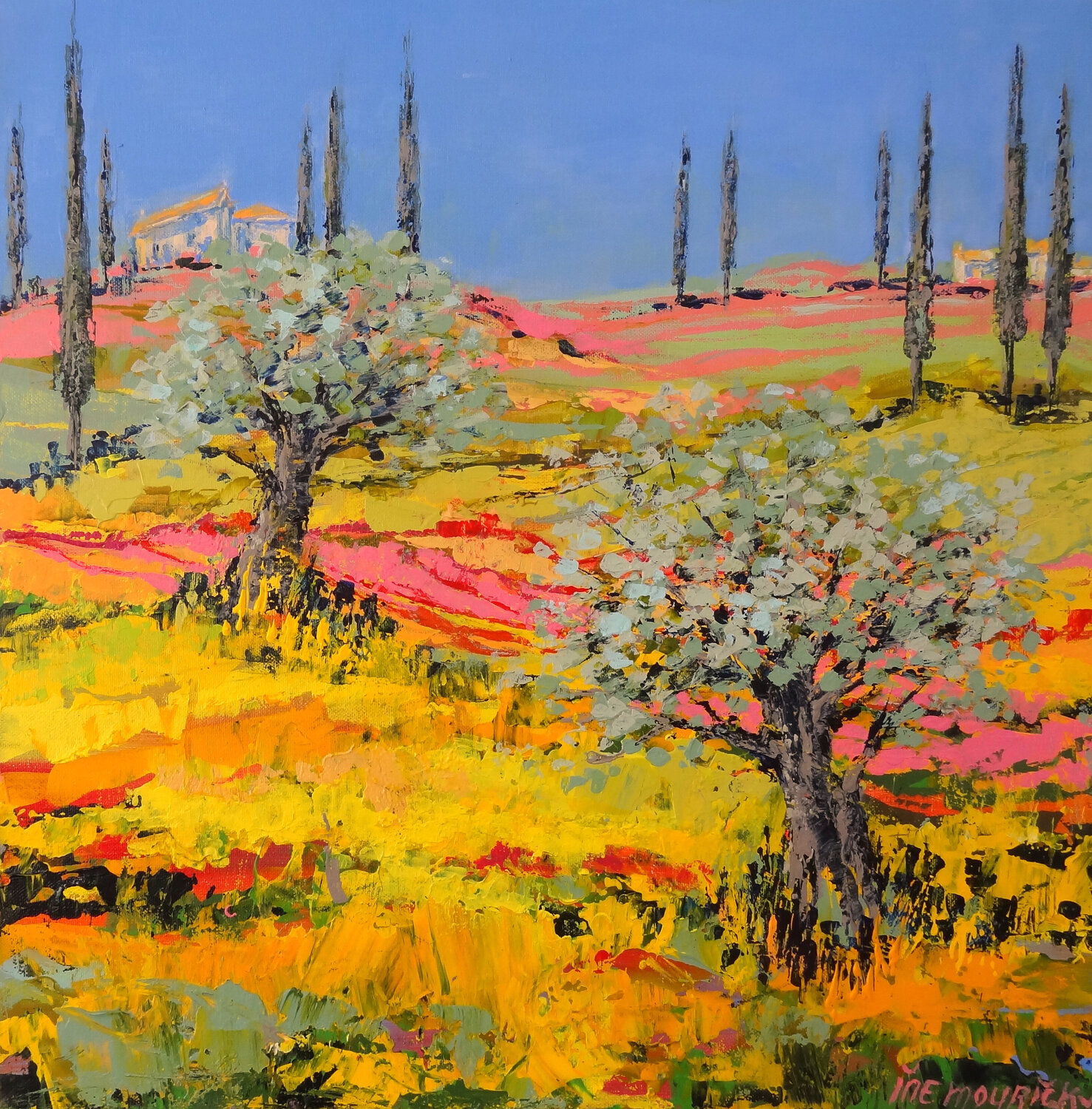 Ricordi delle vacanze (Framed) Inelouise Mourick Original painting for sale