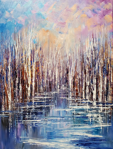 LAKESIDE SOLITUDE by Tatiana Iliina, Painting for Sale on Select