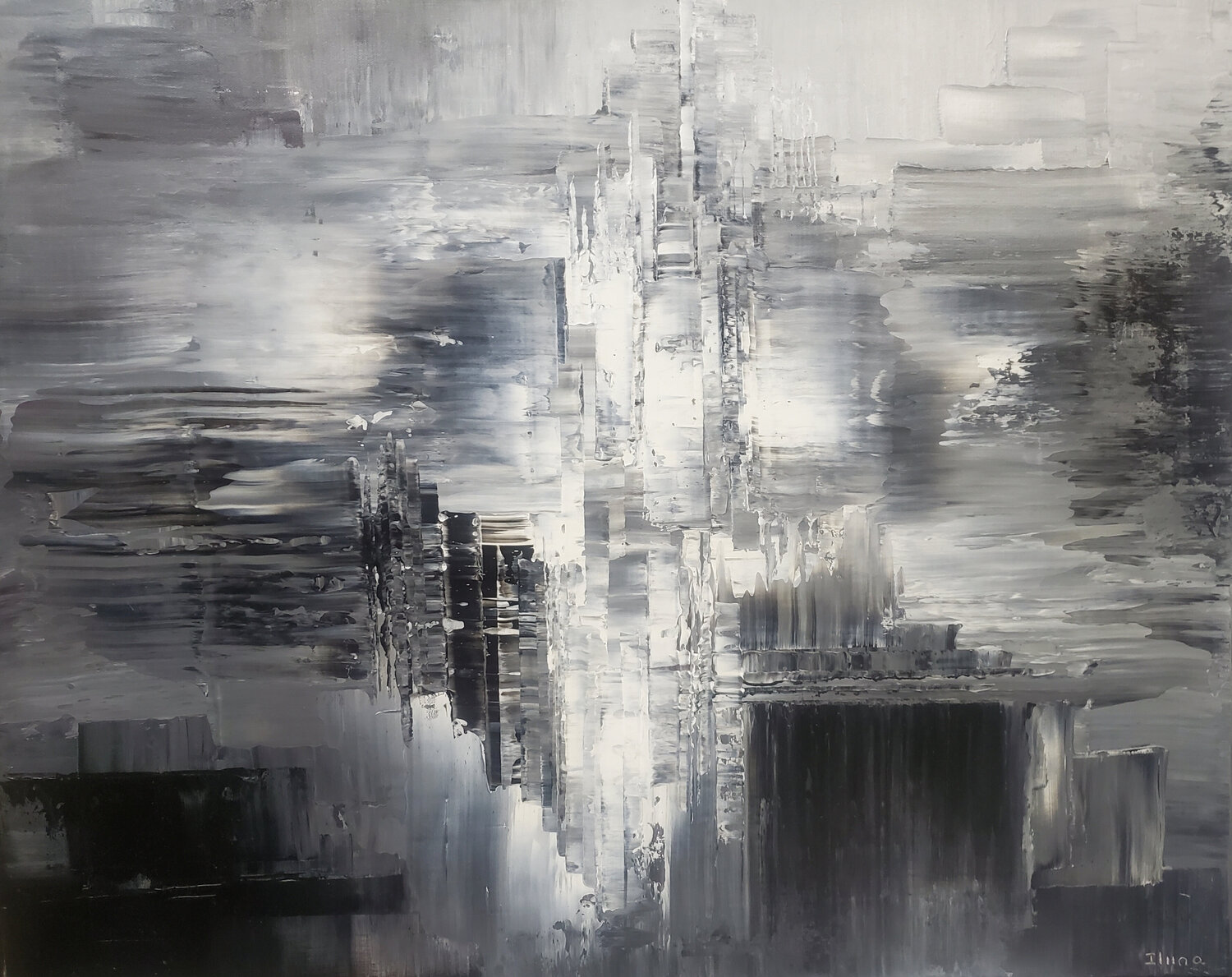 LIGHT INTO THE DARKNESS Tatiana Iliina Original painting for sale