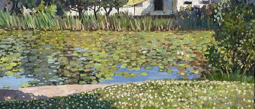 Overgrown pond by Nadezda Stupina, Painting for Sale on Select
