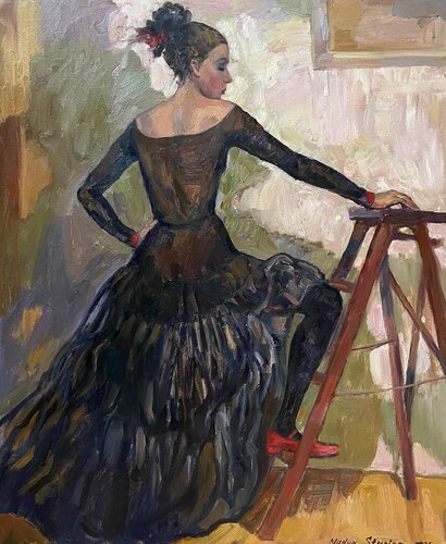 Charlotte in the image of Carmen by Nadezda Stupina, Painting for Sale on Select