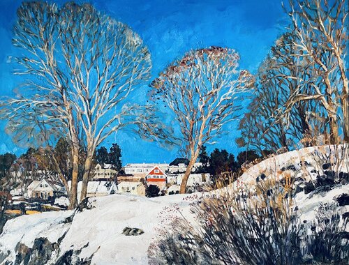 February sky by Nadezda Stupina, Painting for Sale on Select