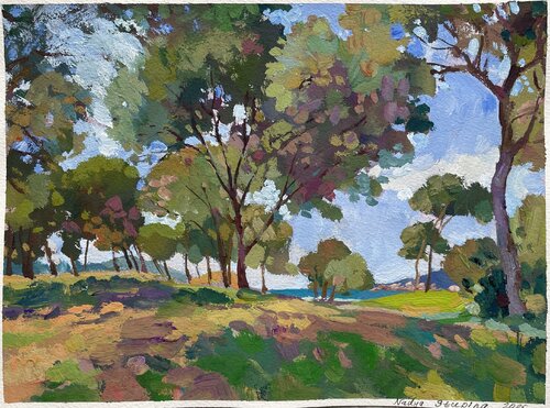 Trees of Santa Ponsa by Nadezda Stupina, Painting for Sale on Select