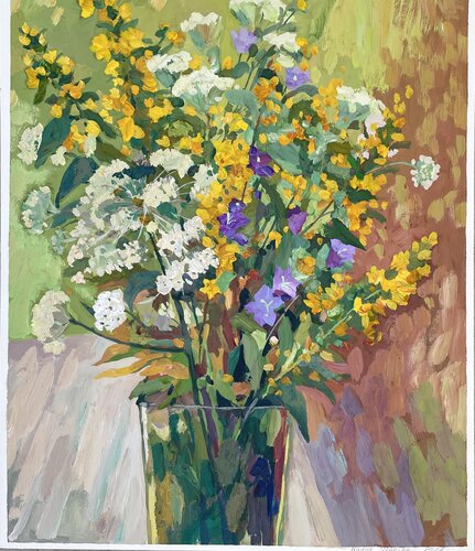 Wild flowers by Nadezda Stupina, Painting for Sale on Select