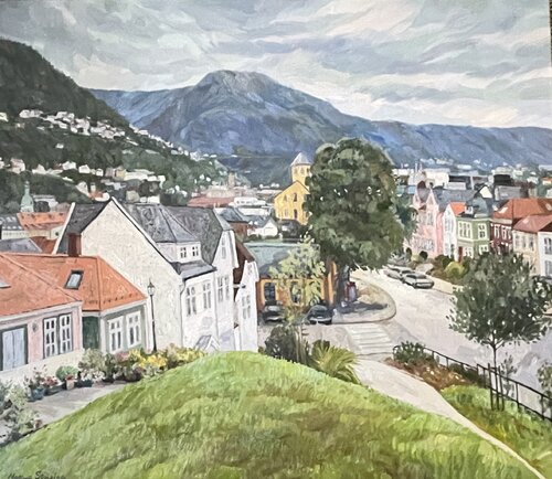 Old Bergen by Nadezda Stupina, Painting for Sale on Select