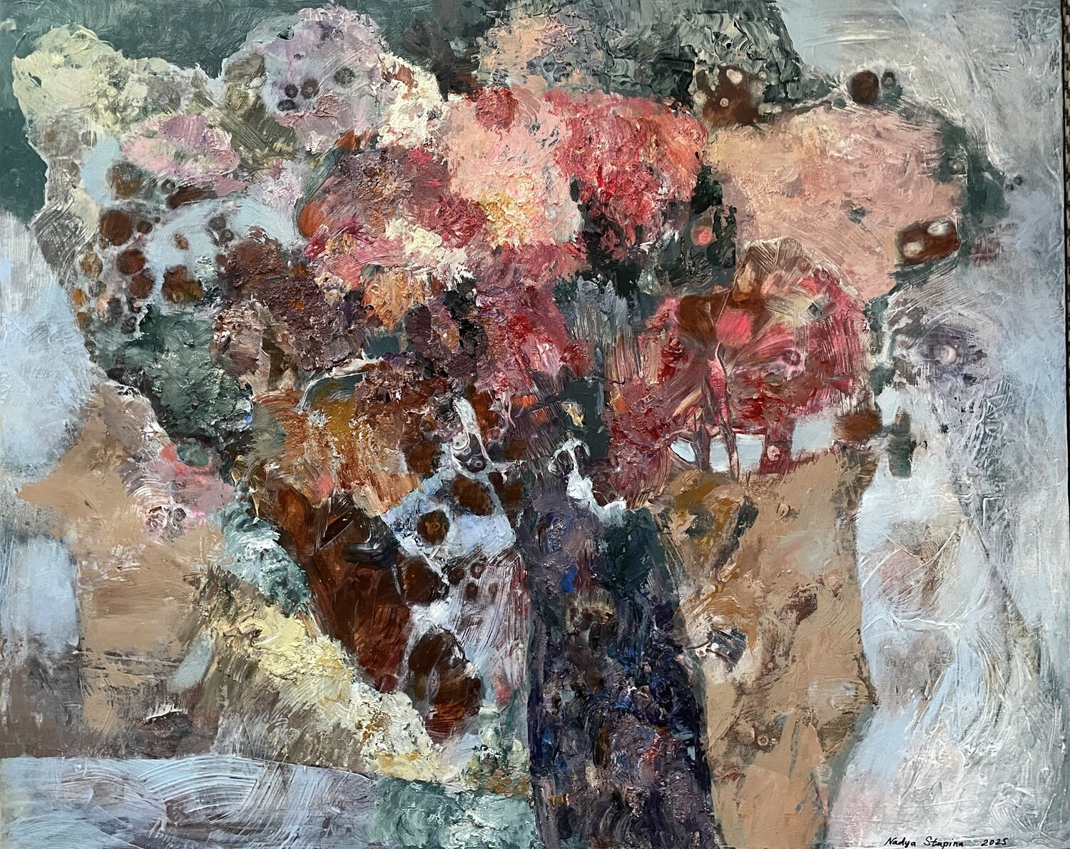 Flowers of silence Nadezda Stupina Original painting for sale