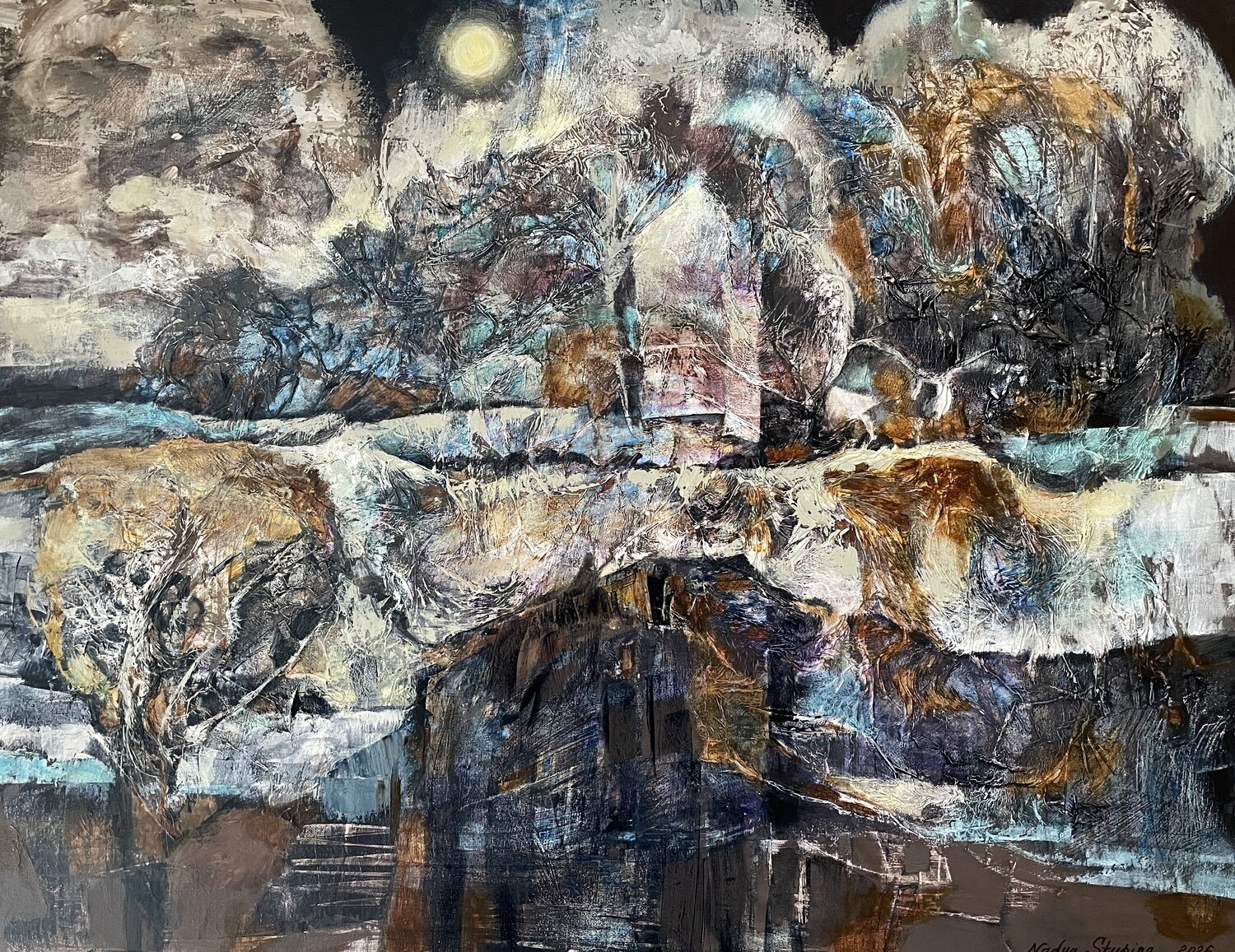 Full moon Nadezda Stupina Original painting for sale