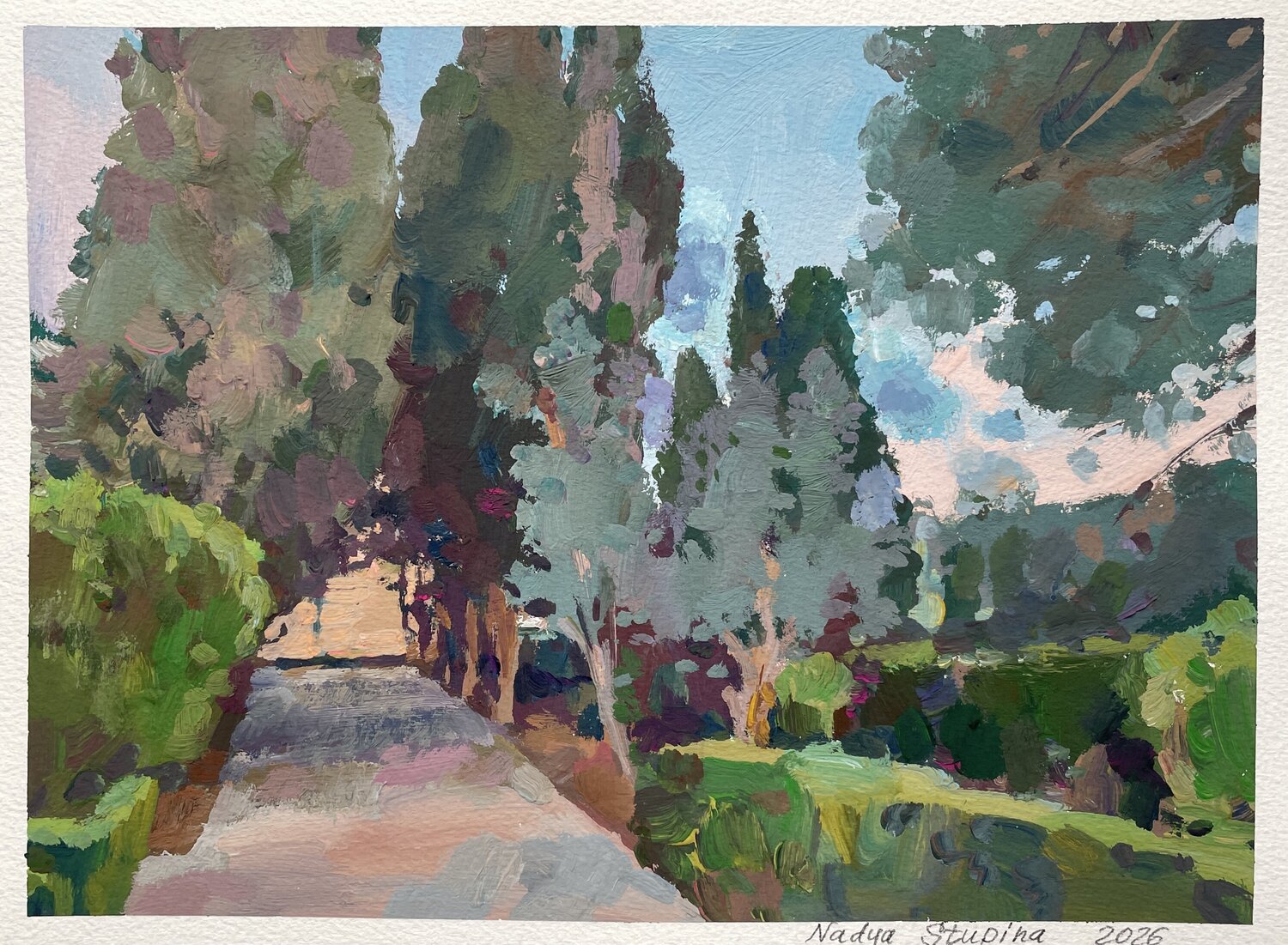 In Chopin park Nadezda Stupina Original painting for sale
