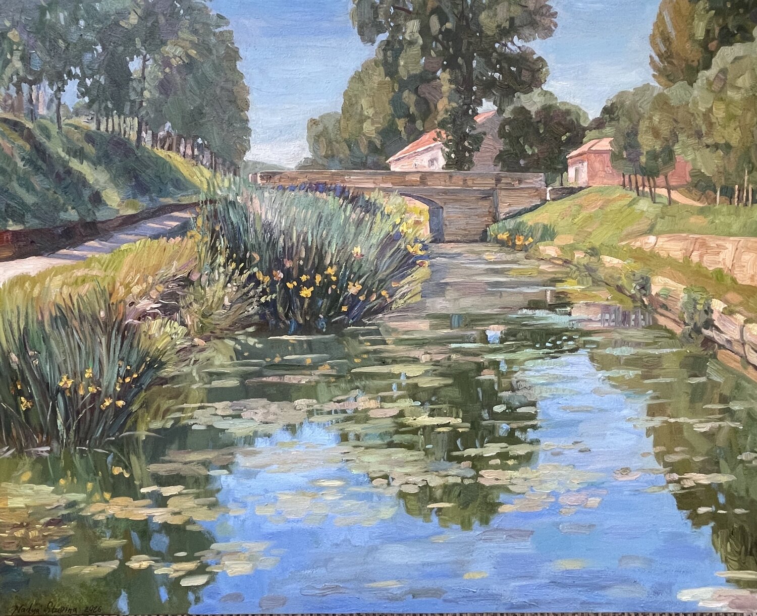 Overgrown channel Nadezda Stupina Original painting for sale