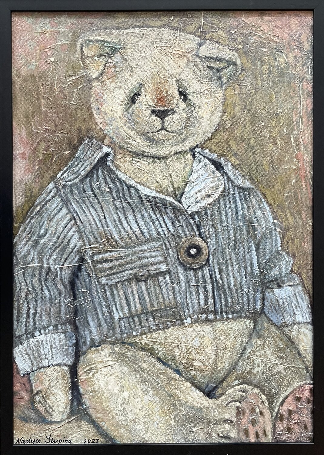 Portrait of polar bear Nadezda Stupina Original painting for sale