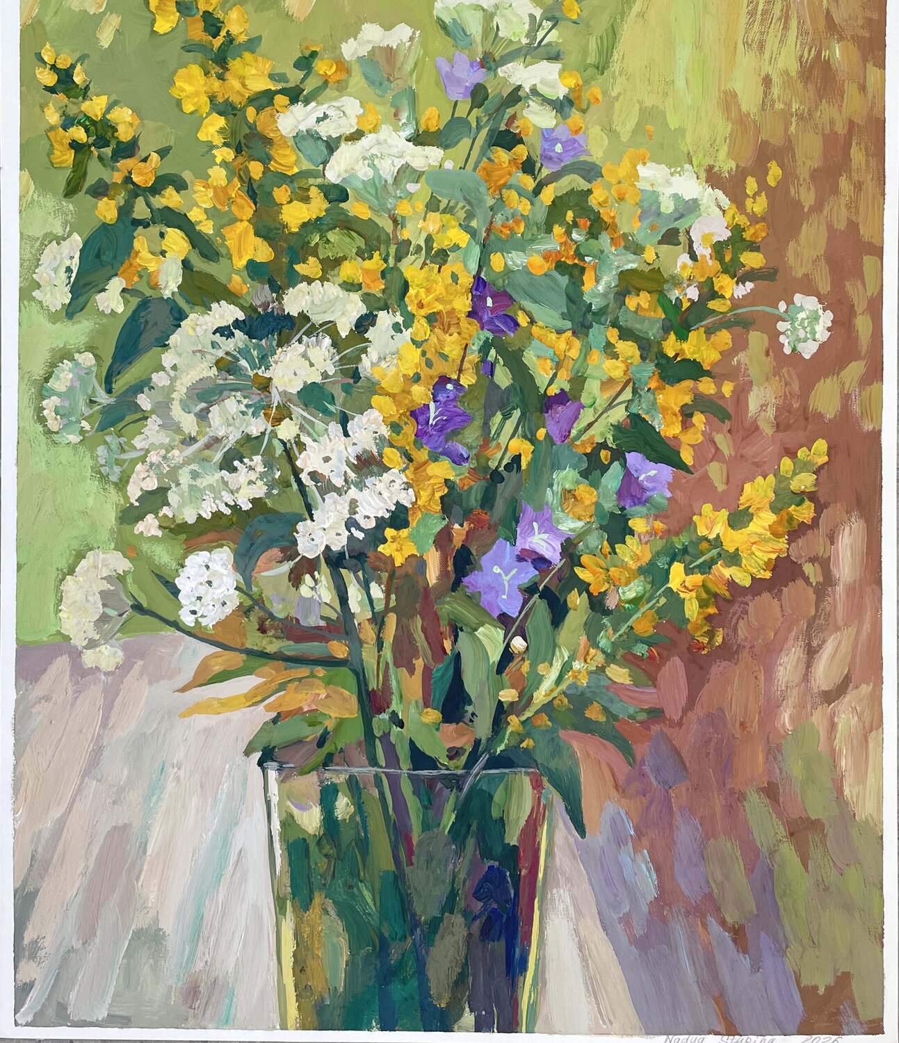 Wild flowers Nadezda Stupina Original painting for sale
