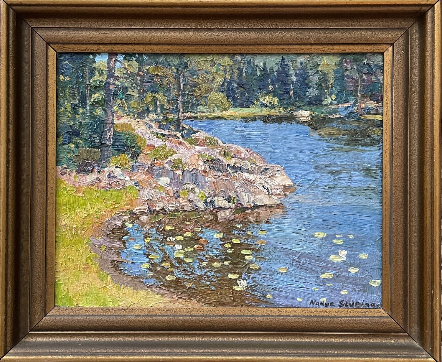 Forest lake Nadezda Stupina Original painting for sale