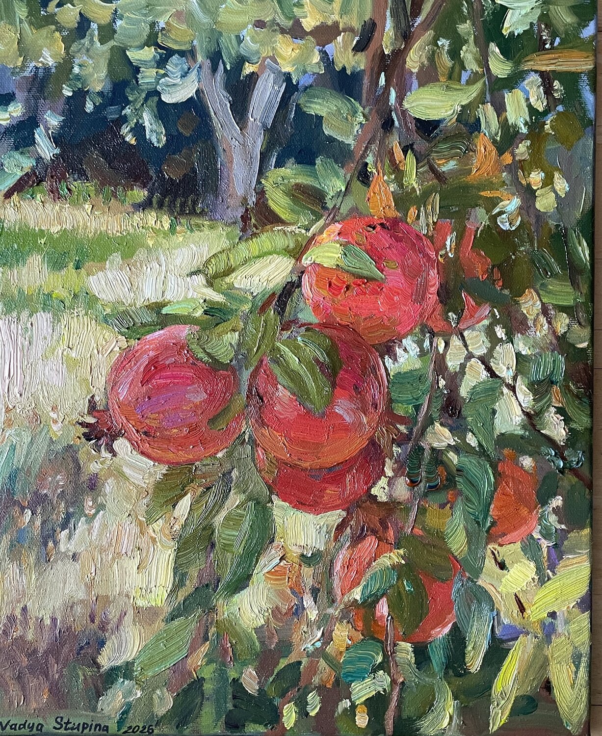Pomegranate branch Nadezda Stupina Originalgemälde zu verkaufen