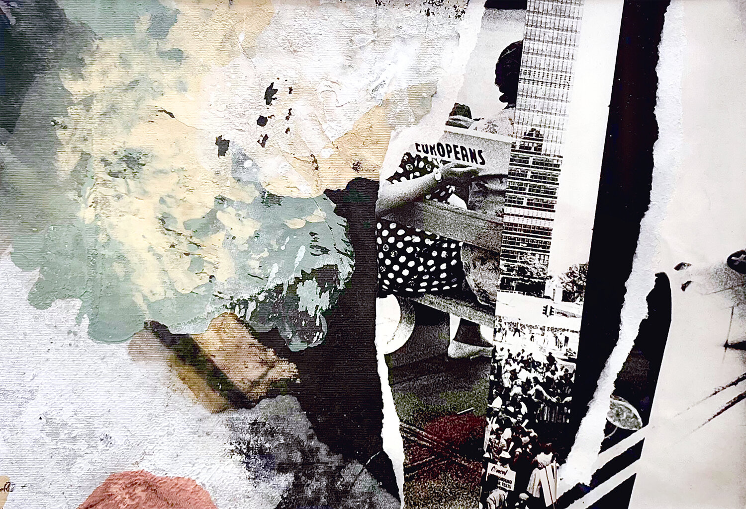 Décollage V Isabelle Fournet Original painting for sale