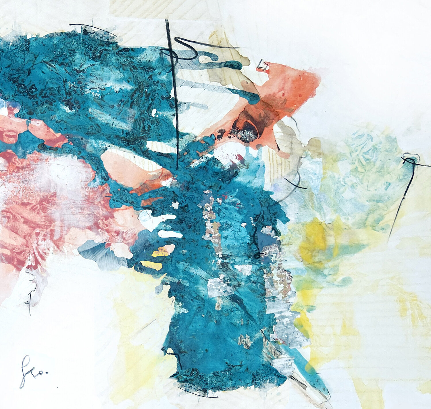 Les Marées II Isabelle Fournet Original painting for sale
