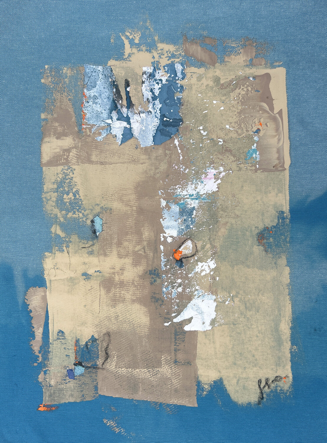 Le bleu I Isabelle Fournet Original painting for sale