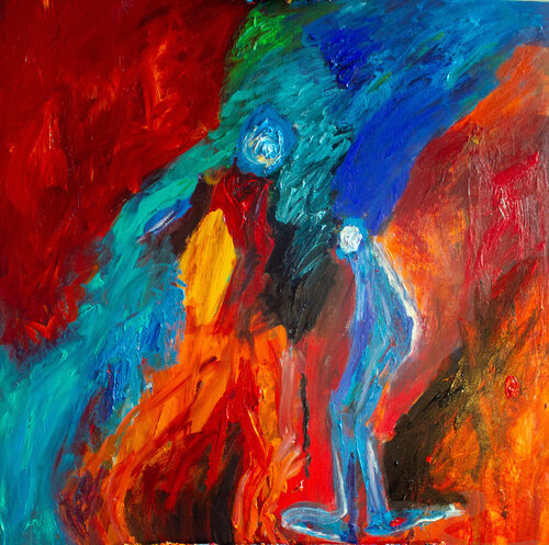 Father and Son by Nathalie Gribinski, Painting for Sale on Select