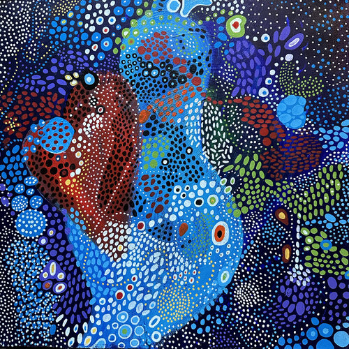 Floating Heart by Nathalie Gribinski, Painting for Sale on Select