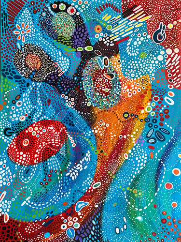 Joyous Dance by Nathalie Gribinski, Painting for Sale on Select