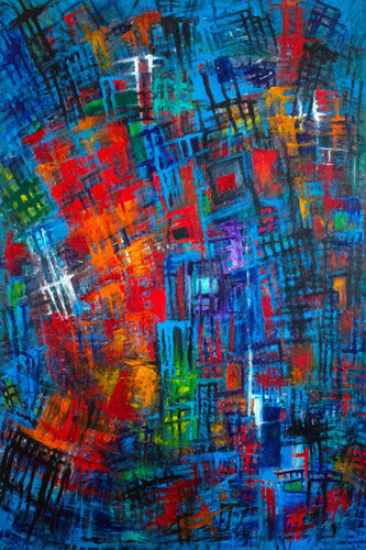 Sunset on the Willis Tower by Nathalie Gribinski, Painting for Sale on Select