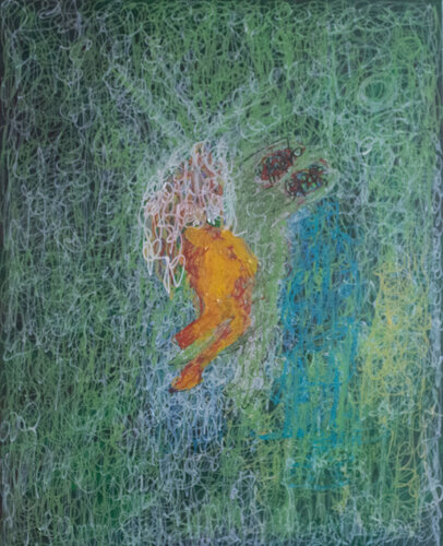 Waves of Greens by Nathalie Gribinski, Painting for Sale on Select