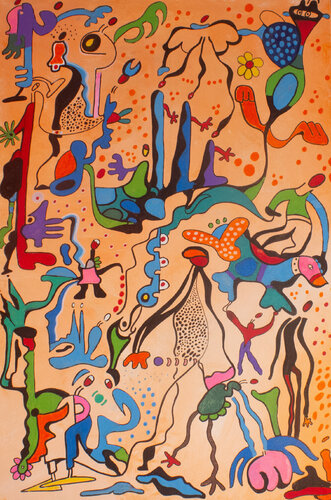 The Zoo by Nathalie Gribinski, Painting for Sale on Select