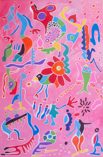 Pink Paradise by Nathalie Gribinski, Painting for Sale on Select