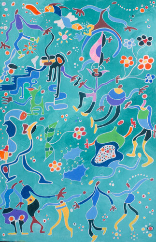 Spiritual Gathering by Nathalie Gribinski, Painting for Sale on Select