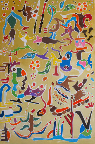 Acrobaties by Nathalie Gribinski, Painting for Sale on Select