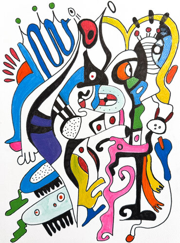 The Mask by Nathalie Gribinski, Drawing for Sale on Select