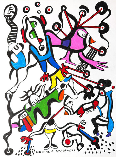Synaptic Circus by Nathalie Gribinski, Drawing for Sale on Select