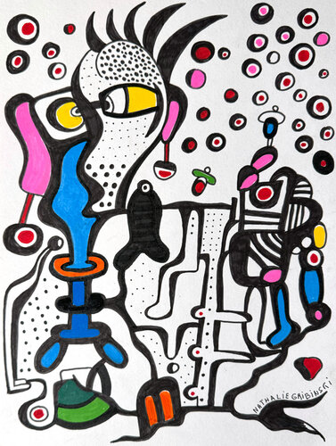 The Thinking Root by Nathalie Gribinski, Drawing for Sale on Select