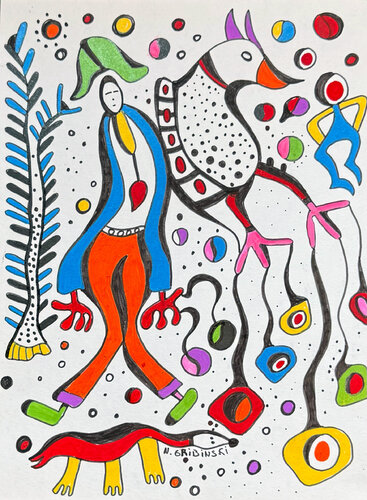 Magic Tricks by Nathalie Gribinski, Drawing for Sale on Select