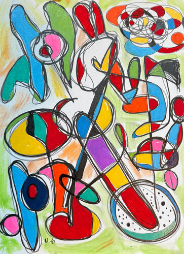 The Bicycle by Nathalie Gribinski, Drawing for Sale on Select