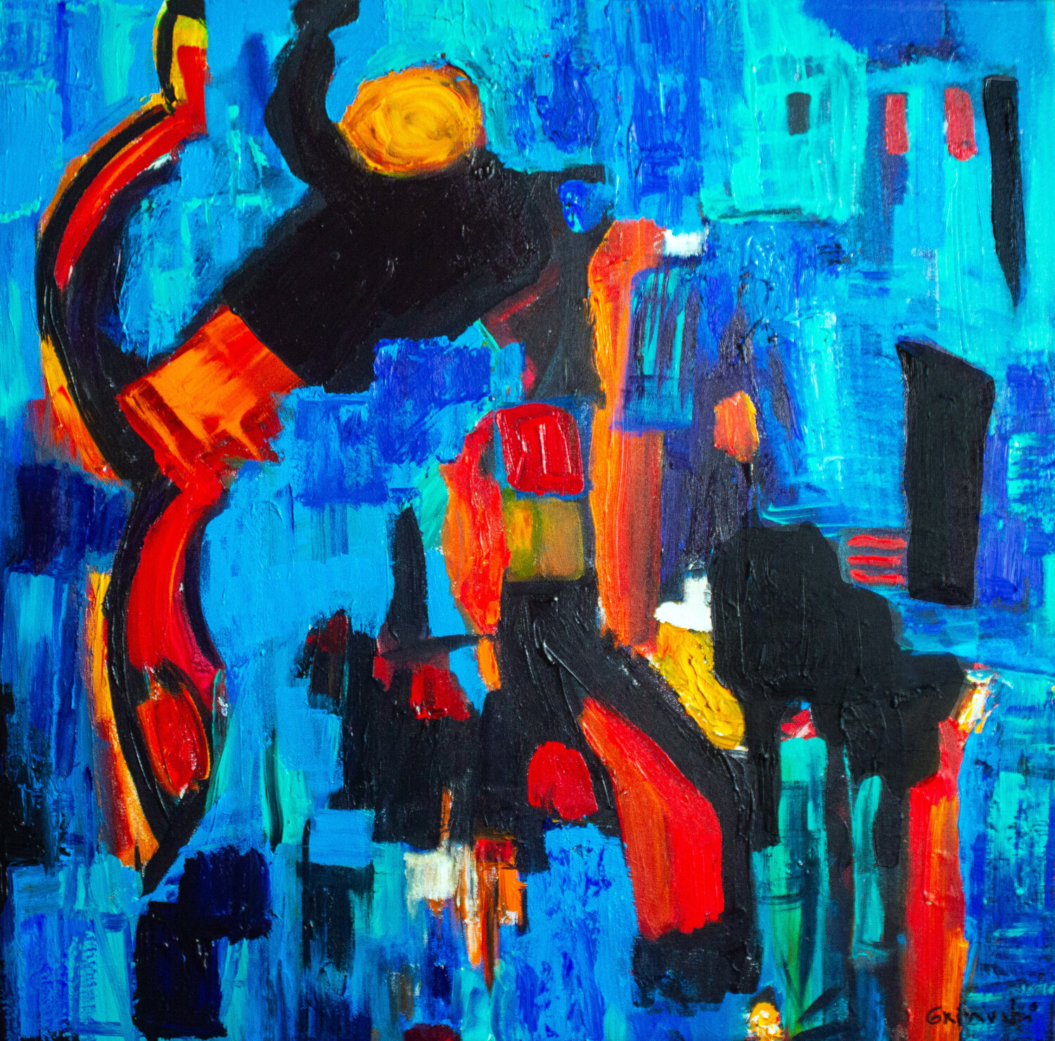 Celestial Dance Nathalie Gribinski Original painting for sale